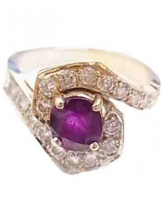 18金ルビー付き指輪