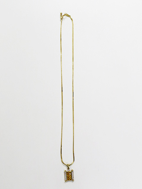 18金ネックレス イエローサファイア 買取