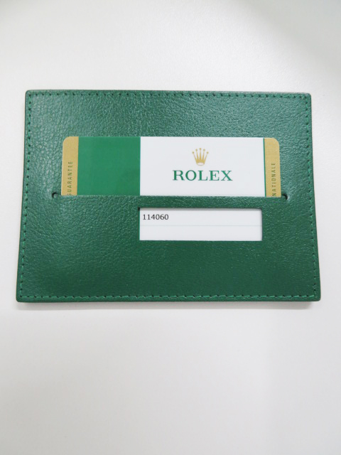 高価買取したロレックスのサブマリーナ ノンデイト114060型の時計の保証書