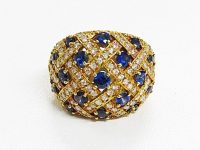 ＹＧ　ダイヤ１．０ｃｔ　サファイア１．９２ｃｔ　リング