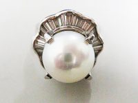 ＷＧ　ダイヤ１．２７ｃｔ　パール付き　リング